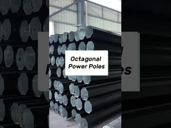 factory custom power pole transmission pole steel pole Polygonal steel pole