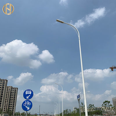 खरीदें Steel Pole Manufacturer 12M Galvanized Street Light Pole Steel Single Arm pole online manufacture