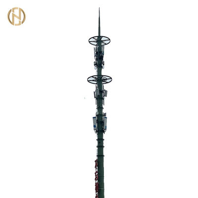 खरीदें 30m Hot Dip Galvanized Telecommunication Poles ASTM A572 GR65 Steel online manufacture