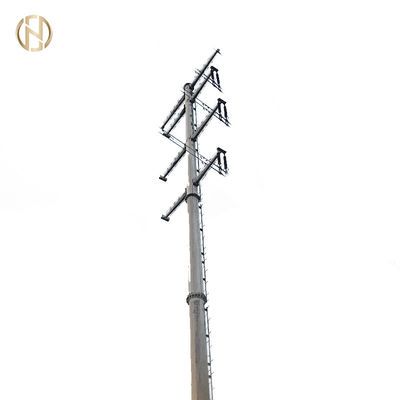 खरीदें Galvanized Transmission Electrical Steel Pole Hot DIP Galvanized Electrical Power Pole With Good Price online manufacture