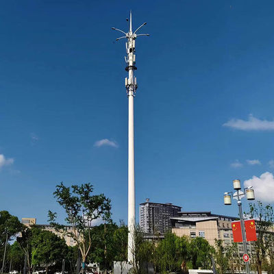 खरीदें Customized Hot Dip Galvanized Steel 30m Telecommunication Poles With Antennas online manufacture