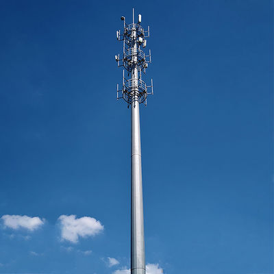 खरीदें 100FT 120FT Telecom Poles Hot Dip Galvanized Surface Treatment And Futao Telecommunication Post Deflection Calculation online manufacture