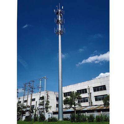 खरीदें Powder Coated 40m Steel Antennas Monopoles With Platform online manufacture