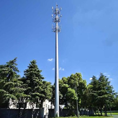 खरीदें 35m Steel Antennas Monopoles With Platform For Telecommunication Post online manufacture