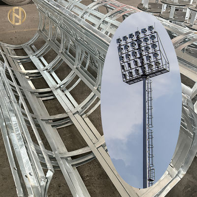 खरीदें स्टेडियम लाइटिंग हाई मास्ट पोल हॉट डिप गैल्वेनाइज्ड ट्यूबलर स्टील पोल सर्कुलर और इरेगुलर लाइट प्लेट विकल्पों के साथ online manufacture