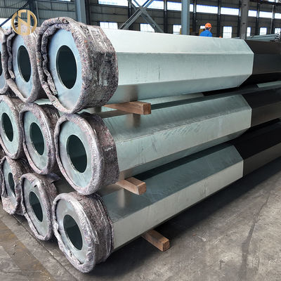 खरीदें High-quality Export Octagonal Hot-dip Galvanized Transmission Line Steel Poles online manufacture