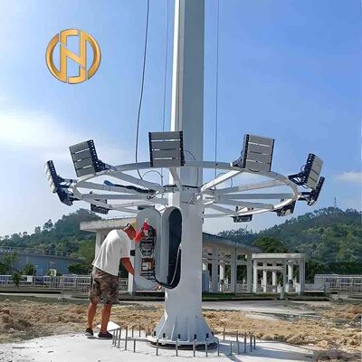 खरीदें Factory Direct Supply 25m 30m High Mast Light Adjustable Lamp Pole Electrical Equipment online manufacture