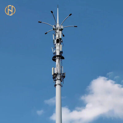 खरीदें आउटडोर दूरसंचार टॉवर के लिए जस्ती 5G संचार स्टील पोल online manufacture