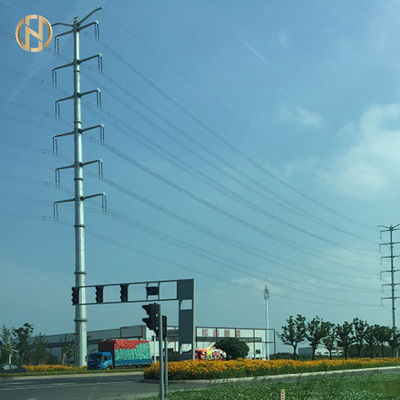 खरीदें 220KV Tubular Steel Pole  Steel Transmission Pole 230KV EN Stardand online manufacture