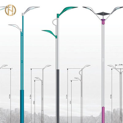 खरीदें Octagonal Street Light Pole  Q345B Single Arm Light Pole 3-12M Height online manufacture