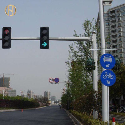 खरीदें 6M X 6M L Type Stop Light Pole With Red Yellow Green Lights High Precision online manufacture