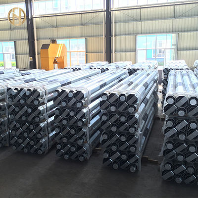 खरीदें 10m 11m Class 3 Galvanized Steel Electrical Pole 11KV 33KV 5.3KN 6.7KN online manufacture
