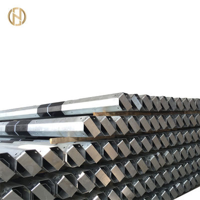खरीदें 12M 450daN Galvanised Metal Pole Shaft Material ASTM GR65 GR50 33KV 11KV 35KV online manufacture