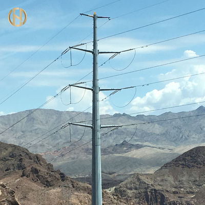 खरीदें Hot Dip Galvanised Power Pole 166KV 38m For Power Transmission Line online manufacture