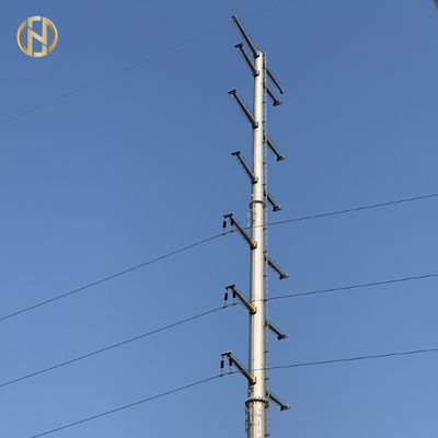 खरीदें Galvanised Electric Power Pole 35m Height Good Earthquake Resistance online manufacture