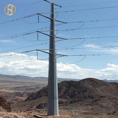 खरीदें Self Supporting Metal Power Pole 32m 0-30 Degree Dodecagon 166KV Transmission Line online manufacture