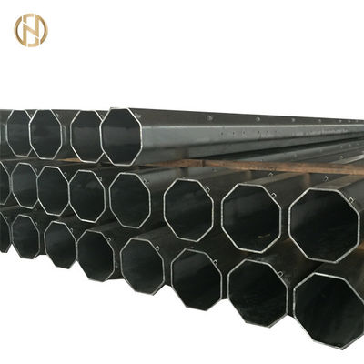 खरीदें Buried Type Metal Utility Poles GR50 Octagonal Shape 15KV 33KV 14m online manufacture
