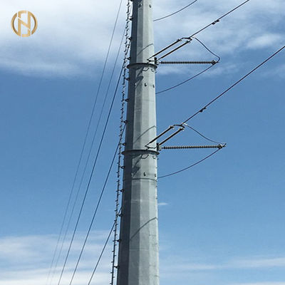 खरीदें Galvanized Electric Distribution Steel Pole 14m Height online manufacture