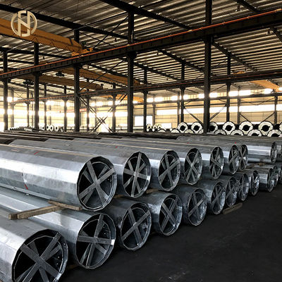 खरीदें 30FT 9m / 25FT 7.6m Metal Utility Pole Custom Powder Coated 7mm -16mm Thickness online manufacture
