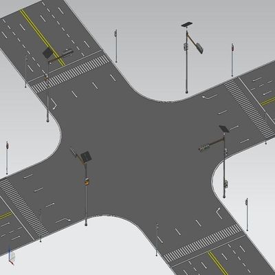 खरीदें 12M Cantilever ASTM GR65 Traffic Light Pole For Street online manufacture