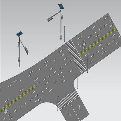 खरीदें T Type Octagonal Shape 6M Cantilever Traffic Light Post online manufacture