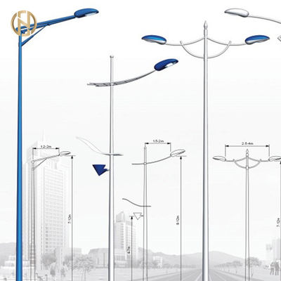 खरीदें Steel Street Light Pole  High Durability Street Light Stand 3-10mm Thickness online manufacture