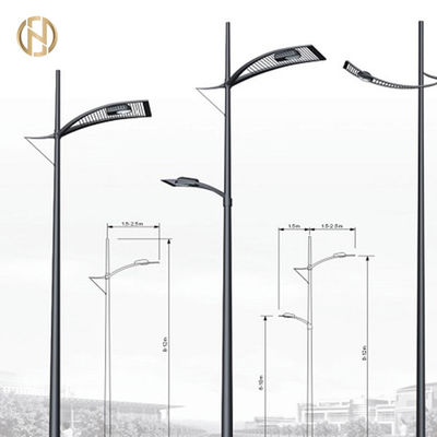 खरीदें 8M Street Light Pole Q235B Round Conical Single Arm Light Pole online manufacture