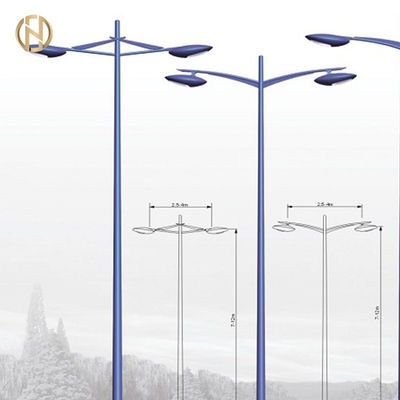 खरीदें Single Or Double Arm Street Light Pole Custom 3-12M 85um Galvanization Thickness online manufacture