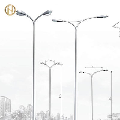 खरीदें Galvanized Street Light Pole  3M 6M 9M 12M Custom Octagonal Light Pole online manufacture