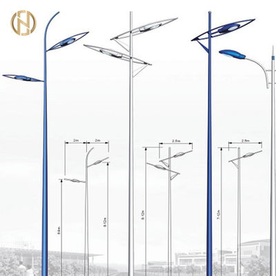 खरीदें Hot Dip Galvanized solar street light pole 6m 7m 9m 10m 12m Q235 Steel online manufacture