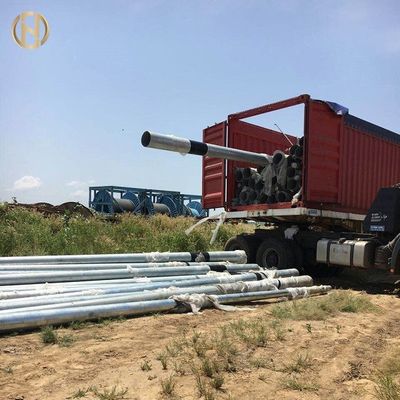 खरीदें Height 13m Electrical Power Pole , Metal Electric Pole 450daN SF 2.0 For ICE online manufacture