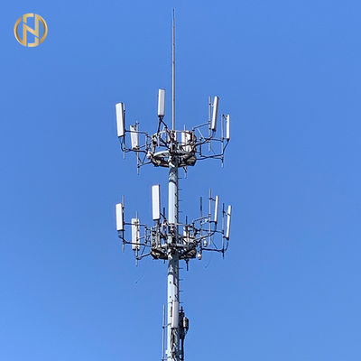 खरीदें 120FT Cellular Transmission Line Pole Anti Corrosion With Fiberglass Shroud online manufacture