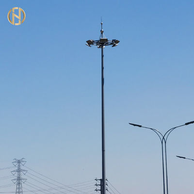 खरीदें 80FT 85FT 90FT High Mast Pole High Mast Tower Installed At Stadium online manufacture
