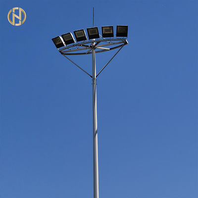 खरीदें Round Shape Crown High Mast Pole , 25M 30M Industrial Light Pole online manufacture