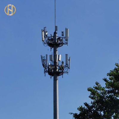 खरीदें Hot Dip Galvanized Telecommunication Post 20M 25M 30M 35M 40M Wind Resistant online manufacture