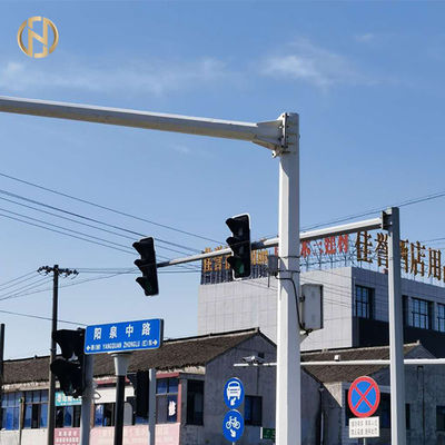 खरीदें 6M 8M CCTV Camera Pole  Security Camera Post Polygonal T Type For Main Street online manufacture