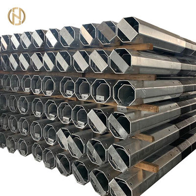 खरीदें 3-4.5mm Thickness Tubular Steel Pole  Steel Power Poles Low Voltage With Stay online manufacture