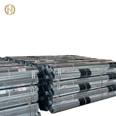 खरीदें Low Voltage Tubular Galvanized Steel Pole 11m Length Black Painting Color online manufacture