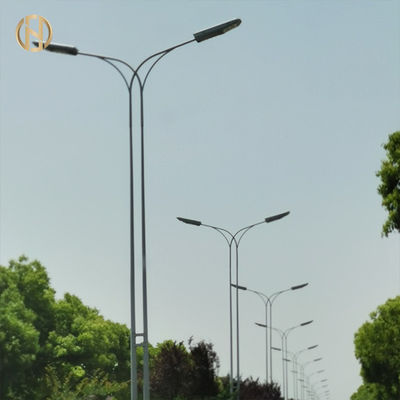खरीदें 6 7 8 9m Solar Street Light Pole Two Arm Outdoor Street Lighting Pole online manufacture