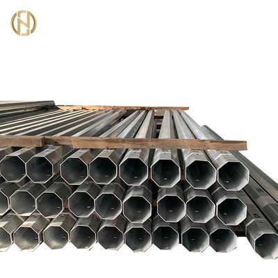 खरीदें 9M Galvanised Steel Utility Pole 350daN 200daN For 11kv Power Distribution online manufacture