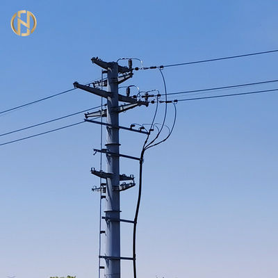 खरीदें Customized Size Metal Power Pole 69KV 90FT Steel Electric Q460C online manufacture