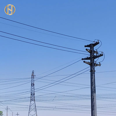 खरीदें Gray Color Galvanized Octagonal Steel Pole 69KV NEA 50FT 55FT 60FT 65FT 70FT online manufacture
