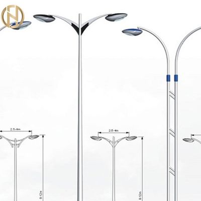 खरीदें 3mm Q235 Octagonal Decorative Street Light Lamp Pole Multipyramidal online manufacture
