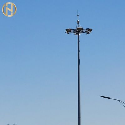 खरीदें Galvanized 12 Meter High Mast Pole  With Lowering Raising Mechanism online manufacture
