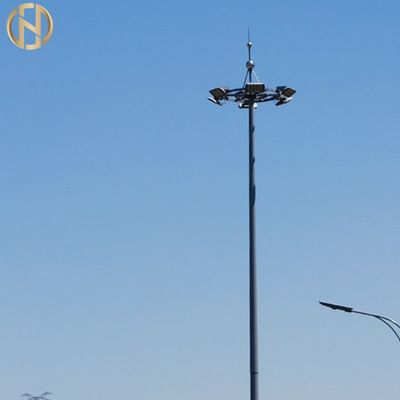 खरीदें Q345 Polygonal High Mast Pole Hot Dip Galvanized for lED street light online manufacture