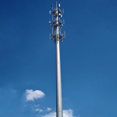 15m-60m Height Telecom Poles With 25m/s Wind Pressure Calculation